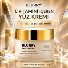 BLURRY Professional C Vitaminli Aydınlatıcı Yüz Kremi - Leke Karşıtı, Ton Eşitleyici & Yaşlanma Karşıtı Saf Hyaluronik Asit Destekli Nemlendirici 50 ml