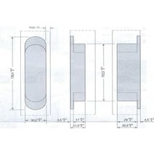 Naque Gizli Menteşe 130X30 mm Siyah Renk Tek Ebat HG107HT01 Al6