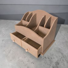 Özgürce Ahşap 2 Çekmeceli Bölmeli Takı ve Makyaj Organizeri