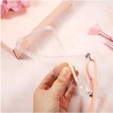 Naque Iphone X/xs Uyumlu Kılıf Boyun Omuz Askılı Ipli Anti Şok Köşe Korumalı Şeffaf Silikon Kmp