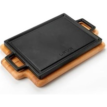 Naque Lava Döküm Plaka, 22X30, Ahşap Altlı - Lv As 127