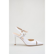 Oben Ayakkabı Hakiki Deri Kadın Topuklu Ayakkabı 9 cm Rugan Detaylı Şık Rahat 0037