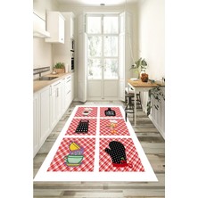 Özgürce Yıkanabilir Dijital Baskılı Kaymaz Mutfak Halısı, Şık ve Kullanışlı Tasarım