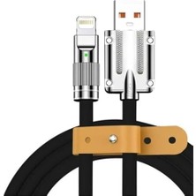 Naque 6A Ios Lightning Sıvı Silikon Data Hızlı Şarj Kablosu - Bakır Döşeme - Katlanmaz Kırılmaz Dayanıklı Kablo Siyah