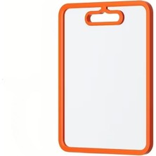 Naque Mallart® Şeffaf Cam Kesme Tahtası Lüks (38X28 Cm) ∣ Kaymaz Silikon Kenarlı ∣ Bulaşık Makinesinde Yıkanabilir Çok Amaçlı Servis Tepsisi ve Sıcak Yüzey Koruyucu (Turuncu)