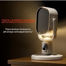 Naque Robo Teleskopik Ayaklı Isıtıcı, 2251-2500W, Gri, Taşınabilir, Iç Mekan Kullanımı, Elektrikli, 220-240V, 50/60 Hz