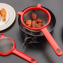 Naque Promosyonca Plastik Kasa, Metal Iç Süzgeç 3 Farklı Boy (14 Cm)