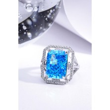 İnnuendo Jewelry 925 Ayar Gümüş Baget Kesim Taşlı Şık Yüzük