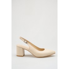 Oben Ayakkabı Hakiki Deri Kadın Topuklu Ayakkabı 6 cm Rahat Şık Günlük 0604