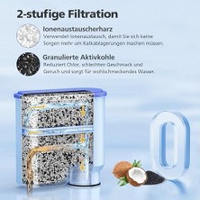 Naque 4 Adet Su Filtresi Için Philips Aquaclean CA6903/10 CA6903/22 CA6903 ile Uyumlu, 2 Kademeli Yedek Su Filtresi, Saeco & Philips Tam Otomatik Kahve Makineleri Için Uygundur
