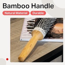 Naque Olivia Bamboo Blowout Thermal – 43 – Çevre Dostu Bambu Yuvarlak Fırça, Zahmetsiz Hacim ve Parlak Patlamalar Için