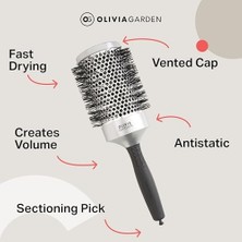 Naque Olivia - Blowout Saç Fırçası, 53 Mm, Isıya Dayanıklı Alüminyum ve Antistatik