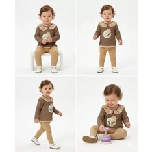 Pekmini Bebe 6/24 Ay Dantel Yakalı Penye Bebek Takımı