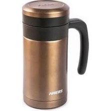 Naque Tantitoni Hears Kahverengi Paslanmaz Çelik Termos Bardak 450ML