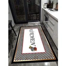 Özgürce Dijital Baskı Modern Mutfak Halısı, Yıkanabilir, Dekoratif ve Lüks Dokuma