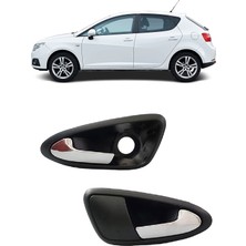 CME PARTS Seat Ibiza 6j Kasa 2009-2017 Uyumlu Sol+Sağ Ön Takım Iç Kapı Açma Kolu Parlak Krom 2 Adet 6J1837113 6J1837114