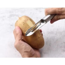 Naque Pratik Paslanmaz Çelik Çok Fonksiyonlu Patates Meyve ve Sebze Soyucu Soyacak