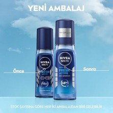 Naque Men Erkek Pump Sprey Deodorant Fresh 75ML, Ter ve Ter Kokusuna Karşı 48 Saat Koruma