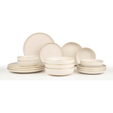 Naque Kütahya Porselen Moderna 16 Parça 4 Kişilik Yemek Takımı