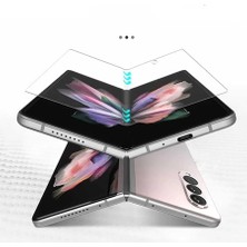 Naque Galaxy Z Fold 4 ile Uyumlu Full Ekran Ön Arka Koruyucu Narr Tpu Renksiz