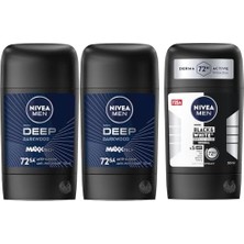 Naque Men Erkek Stick Deodorant & Invisible Original 48 Saat Anti-Perspirant Koruma, 50 ml + Men Erkek Stick Deodorant Deep Dimension, 48 Saat Anti-Perspirant Koruma, 50 ml X2