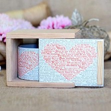 Naque Giftmoda Ahşap Kutusunda Her Dilde Seni Seviyorum Kupa Bardak