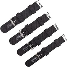 Naque Mahza Erkekler Için Saat Bantları Kayış Paslanmaz Çelik Toka Ordu Tuval Yedek Bilezik Kemer Band