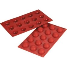 Naque Kaktüs Elz Küre 15'li Silikon Kek Pasta Buz Kalıbı Kahverengi ECMELNM445 Frntr 1127478, Kahverengi