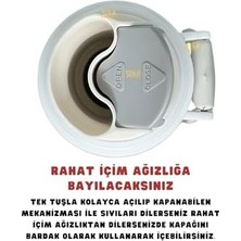 Naque Beşiktaş 650ML Lisanslı Çift Katlı Paslanmaz Çelik Termos 8 Saat Sıcak Soğuk Hediye Kutulu (Beyaz)