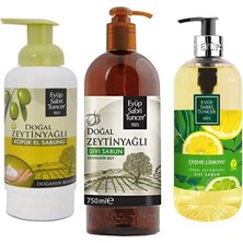 Naque Köpük Sabun + Doğal Zeytin Yağlı Sabun + Çeşme Limonu Süper 3'lü Set