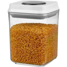 Naque Leggno Pratico Basmalı Kare Erzak Saklama Kabı (0,90 Lt.) ÖLÇÜLER:106X106X145MM