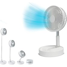 Naque Lıvıngton Fold & Cold – Uzatılabilir Mini Vantilatör, Pilli, Güçlü USB Vantilatör, 10 Saat Çalışma Süresi, Esnek Ayaklı ve Masa Vantilatörü, 1 M Yüksekliğe Kadar Uzatılabilir