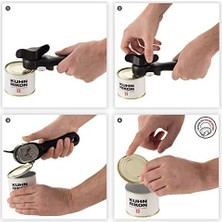 Naque Kuhn Rıkon Auto Safety Konserve Açacağı Kırmızı, Güvenlik Kutusu Açacağı, Keskin Kenarları Yoktur, Kutunun Kenarını Otomatik Olarak Tutar, Temiz ve Güvenli, 8 x 2,5 x 2,75