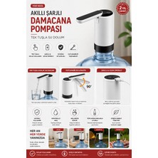 Akıllı Şarjlı Damacana Pompası Tek Tuşla Su Dolum