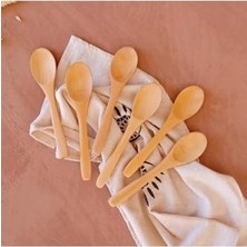 Naque 6'lı Bambu Ölçü ve Baharat Kaşığı Seti, Çok Renkli, 13 cm