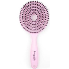 Naque Pro Üç Boyutlu Oval Saç Fırçası Pembe