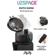 Naque Uzspace Büyük Boy 28 cm 1000 ml 1 Litre Tritan Su Matarası 14 Renk Fiftyfifty Softtouch