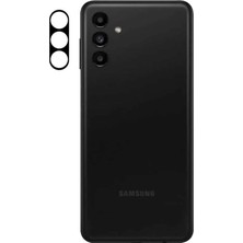 Naque Galaxy A04S ile Uyumlu 3D Kamera Lens Koruma Camı Siyah