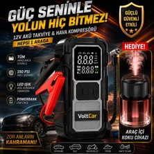 Tarçın Voltcar Akü Takviye Cihazı Ambians Araç Kokusu Hediye – Araç Marş Cihazı, Lastik Şişirme, Powerbank, LED Işık