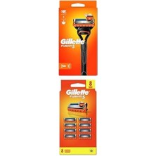 Naque Fusion 5 Start 8'li Yedek Bıçak + Fusion Start Tıraş Makinesi 2 Yedekli