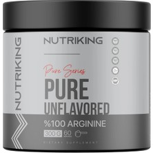 Nutriking Pure Arginine %100 Saf 300G | 60 Servis | Unflavored (Aromasız)