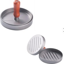 Naque Paslanmaz Çelik Hamburger Köfte Presi - Ev Tipi Pratik Köfte ve Burger Şekillendirici Kalıp