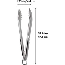 Naque Oxo Good Grips Paslanmaz Çelik Uzun Barbekü Maşası, Dahili Şişe Açacaklı 47,5 cm - Sosis, Sebze ve Daha Fazlası Için