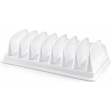 Naque Tencere Tava Kapak Düzenleyici | Dolap Içi Kapak Organizer Raf | Mutfak Kapak Standı (Beyaz)