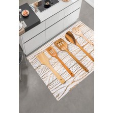 Özgürce Yıkanabilir Dijital Baskılı Kaymaz Taban Mutfak Halısı