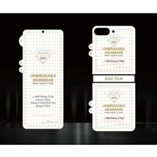 Naque Galaxy Z Flip 5 Ile Uyumlu Ön Arka Ikili Koruyucu Esnek Koruma