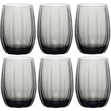 Naque Paşabahçe Linka Su Bardağı, Gri, 380 Cc, 6'lı Set, Meşrubat Bardağı