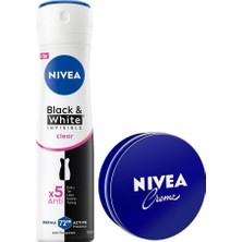 Naque Creme Nemlendirici 30ML ve Kadın Sprey Deodorant & Invisible Clear 150ML, Anti-Perspirant