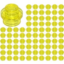 LEGO Yedek Parçalar: Plate Round: 100 Adet 1x1 Plate Round Parts Şeffaf Sarı - Translight Yellow 4073