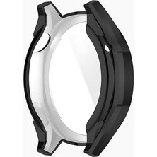 Naque Gt5 46MM Için Saati Tam Saran Tpu Ekran Koruyuculu Çizilme ve Darbelere Karşı Koruma Sağlayan Dokunmatik Etkilemeyen Silikon Kılıf (Siyah, Gt5 46MM)